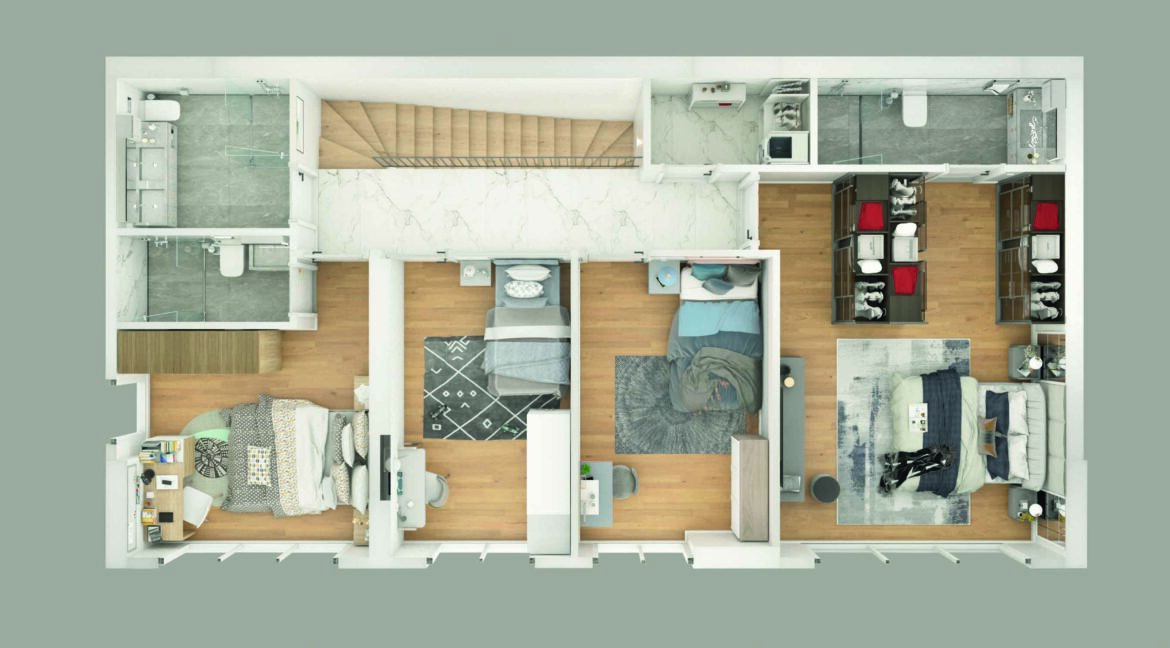 bahçeşehir villa 6 interior plan