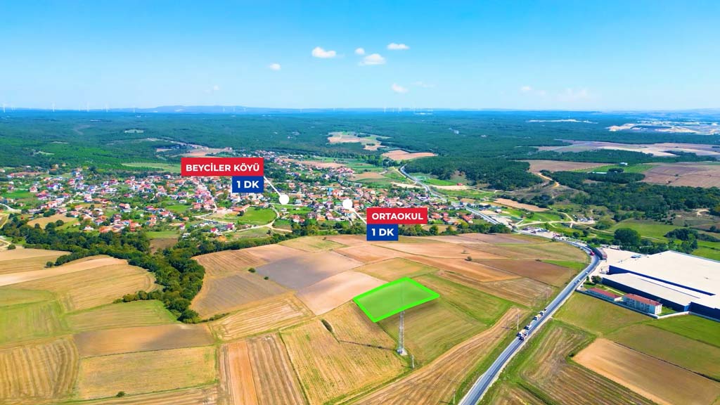 İstanbul Silivri’de Beyciler Köy Merkezine Çok Yakın 5.387 m² Arsa
