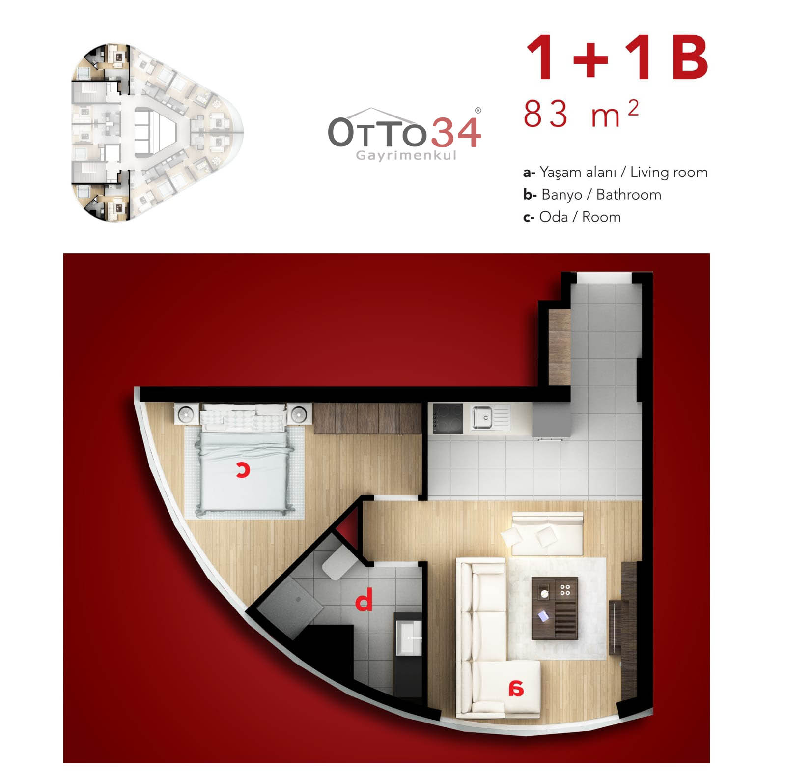 Almina Tower | Residential, Office and Commercial Project – 1+1 B